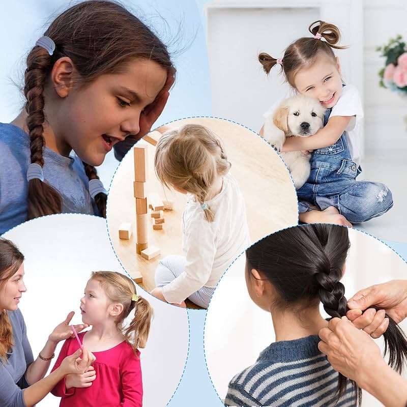 200Pcs Baby Hair Ties, Soft Cotton Toddler Hair Ties 1 Inch Multicolor Seamless Hair Bands for Girls Kids - Image 4