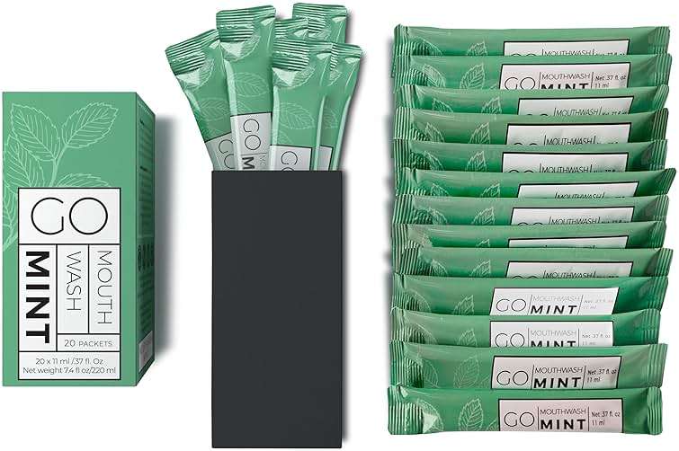 GO Travel Size Mouthwash Packets – Individual Mini Mouthwash for Fresh Breath - TSA Compliant - Smart Packet Design to Reduce Travel Bottle Waste - Liquid Mint Flavored Portable Travel Mouthwash Bulk - Image 1