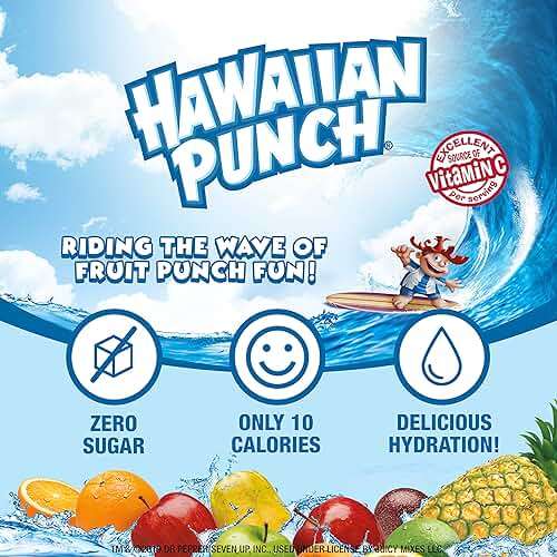 Hawaiian Punch Powder Drink Mix – Sugar Free & Delicious, Excellent source of Vitamin C (Green Berry Rush, 96 Sticks) - Image 6
