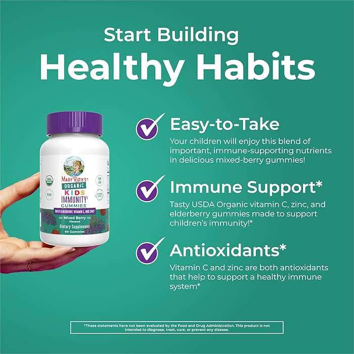 MARYRUTH'S Organics Kids Immune Support Gummies | USDA Organic | Vitamin C, Zinc, and Elderberry Gummies for Kids| Immune Support for Ages 4+ | Vegan | Non-GMO | Gluten Free | 60 Count - Image 5