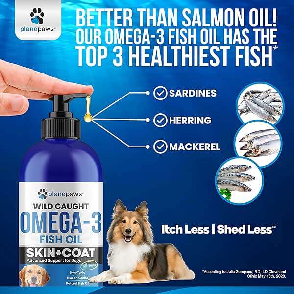 Omega 3 Fish Oil for Dogs - Better Than Salmon Oil - Dog Fish Oil Supplement to Reduce Shedding & Itching - Supports Joints, Brain, and Heart Health - Skin and Coat Supplement - Liquid Fish Oil - Image 4