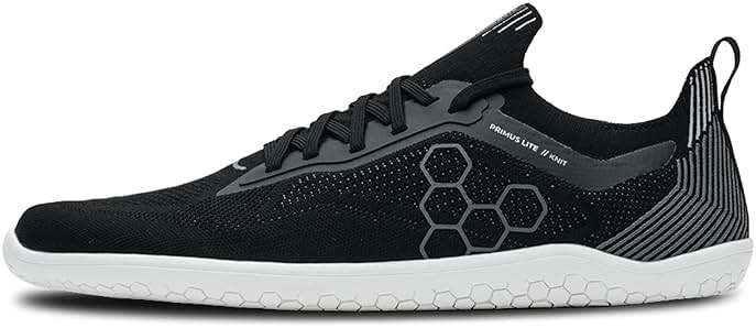 Vivobarefoot Men's Primus Lite Knit Running Shoe, Obsidian, 8 - Image 1