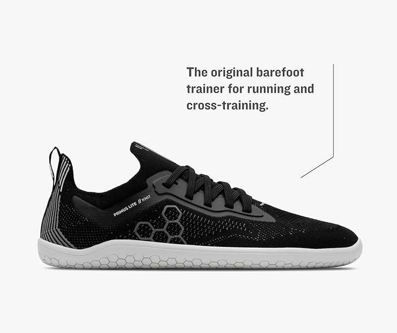 Vivobarefoot Men's Primus Lite Knit Running Shoe, Obsidian, 8 - Image 7