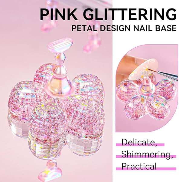Makartt Nail Stand for Press On Nails Display Practice Art Painting Magnetic Fake Nail Holder for Painting Nails Stand for False Nail Designs with Reusable Putty for Home DIY Beginner Salon Supplies - Image 4