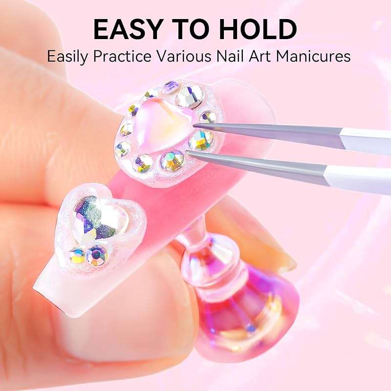 Makartt Nail Stand for Press On Nails Display Practice Art Painting Magnetic Fake Nail Holder for Painting Nails Stand for False Nail Designs with Reusable Putty for Home DIY Beginner Salon Supplies - Image 5