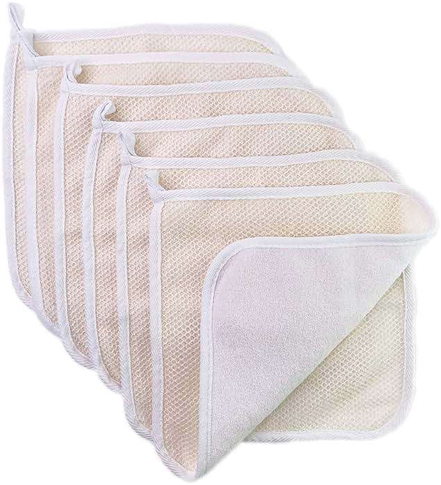 PPHAO BASIC - Soft Weave Washcloth for Face - Face Washcloths - Exfoliating Washcloths for Dead Skin - Exfoliating Towel Pack - Bulk - Washcloths Scrubber for Body and Face - Towel - 6 Pack - Image 1