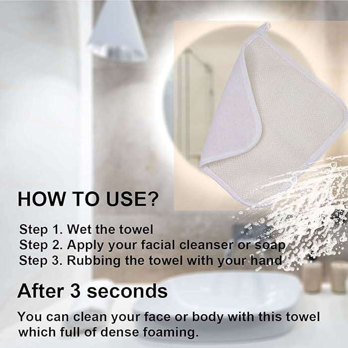 PPHAO BASIC - Soft Weave Washcloth for Face - Face Washcloths - Exfoliating Washcloths for Dead Skin - Exfoliating Towel Pack - Bulk - Washcloths Scrubber for Body and Face - Towel - 6 Pack - Image 3