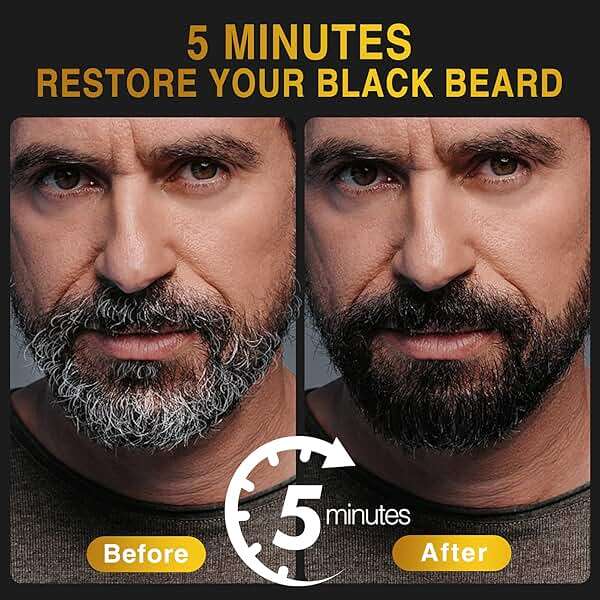 Black Beard Dye for Men - Instant Coloring, Darkening Sideburns, Mustache, and Facial Hair Grooming (10 Pack) - Image 2