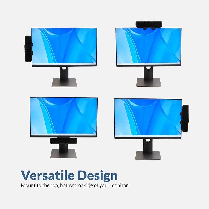 Cyber Acoustics USB Speaker Bar (CA-2890) – Stereo USB Powered Speaker, Easily Clamps to Monitor, Convenient Controls - Image 4