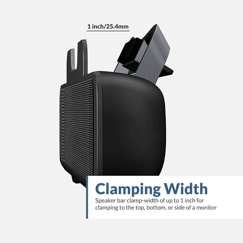 Cyber Acoustics USB Speaker Bar (CA-2890) – Stereo USB Powered Speaker, Easily Clamps to Monitor, Convenient Controls - Image 9