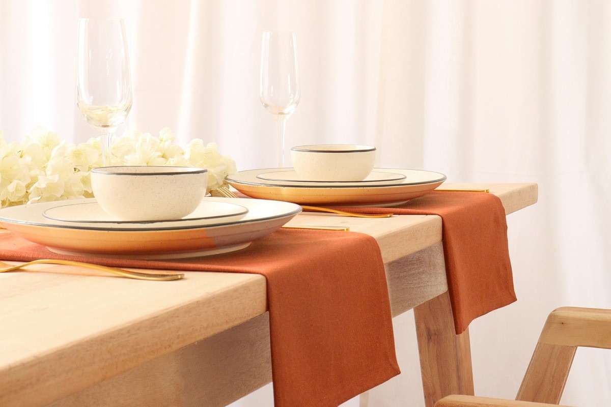 PurpleEssences Rust Set of 12 Cloth Dinner Napkins 100% Cotton 18x18 Inch - Soft Durable Washable - Ideal for Farmhouse Party Spring Easter Summer - Perfect Everyday Use Table Linen - Rust - Image 5