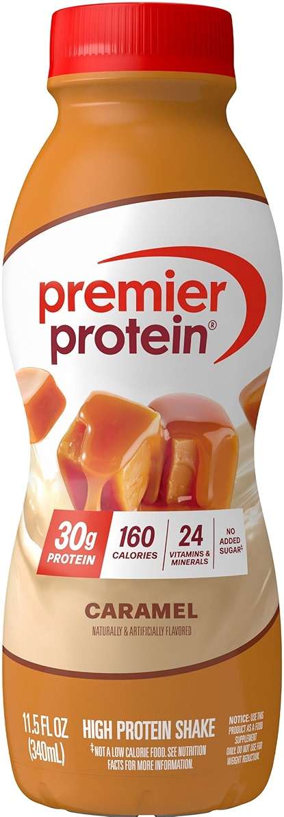 Premier Protein Shake, Caramel, 30g Protein, No Added Sugar, 24 Vitamins & Minerals to Support Immune Health, 11.5 fl oz, 1 Pack - Image 1