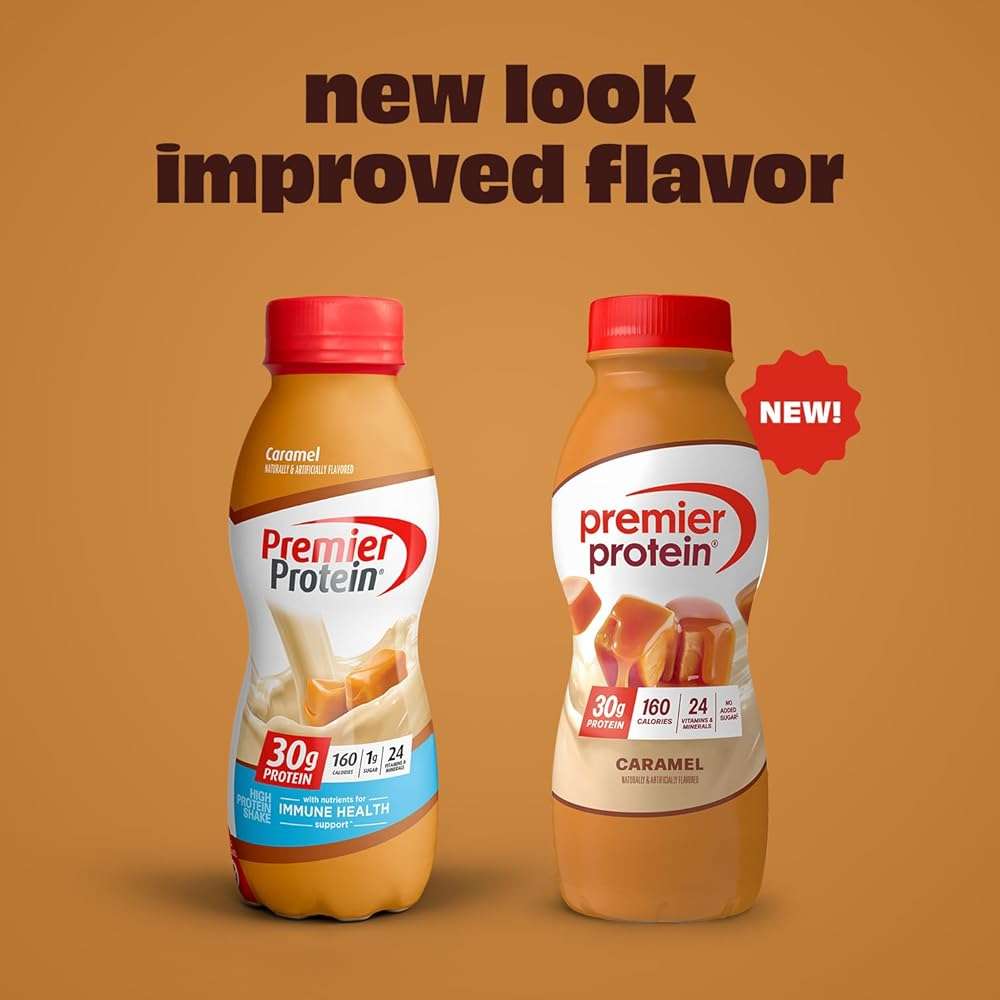 Premier Protein Shake, Caramel, 30g Protein, No Added Sugar, 24 Vitamins & Minerals to Support Immune Health, 11.5 fl oz, 1 Pack - Image 2