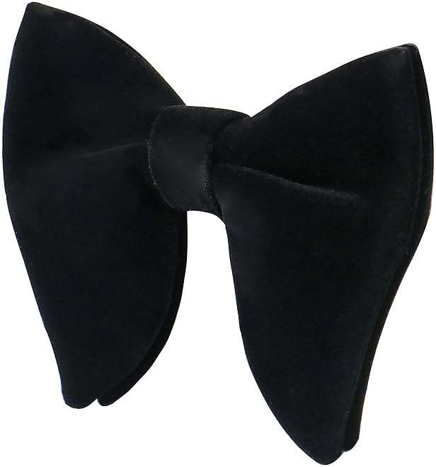 PACGOTH Bow Ties for Men Pre-Tied Bow Tie Vintage Tuxedo Oversized Velvet Bow Ties Cufflinks Pocket Square Sets With Gift Box - Image 5