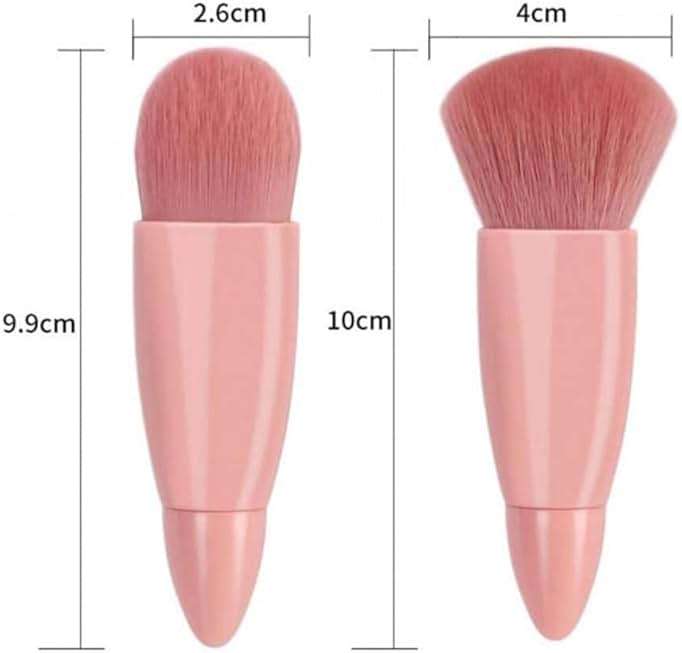 Easy-taken Travel Makeup Brush Set, COSHINE 5pcs Mini Complete Function Cosmetic Brushes Kit (5pcs with mirror) - Image 4