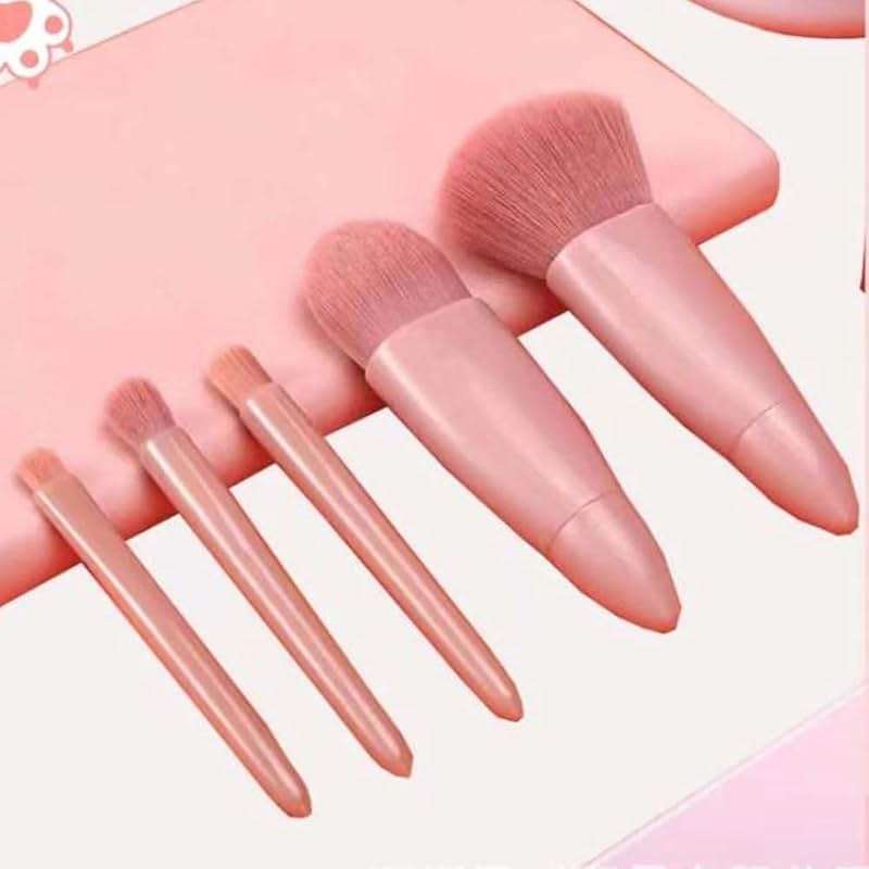 Easy-taken Travel Makeup Brush Set, COSHINE 5pcs Mini Complete Function Cosmetic Brushes Kit (5pcs with mirror) - Image 6
