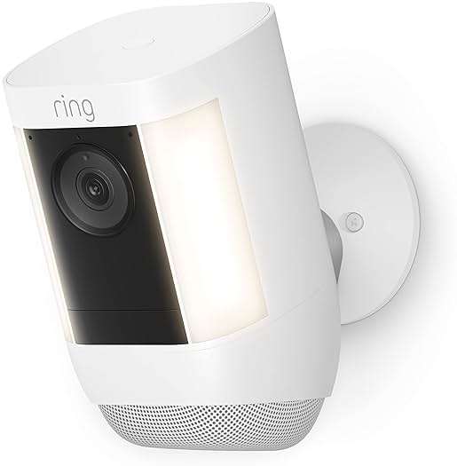 Ring Spotlight Cam Pro, Battery, Home or business security, Retinal 2K Video, Color Night Vision and Two-Way Talk with Audio+, White - Image 1