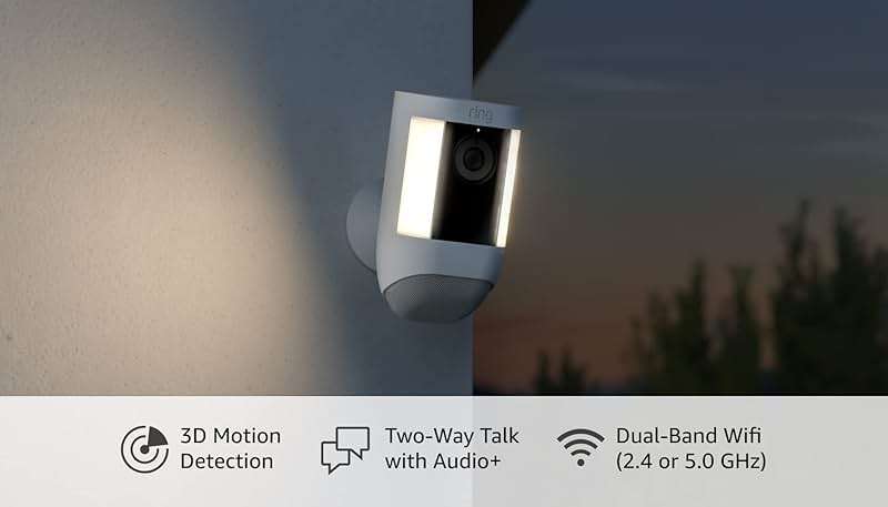Ring Spotlight Cam Pro, Battery, Home or business security, Retinal 2K Video, Color Night Vision and Two-Way Talk with Audio+, White - Image 6