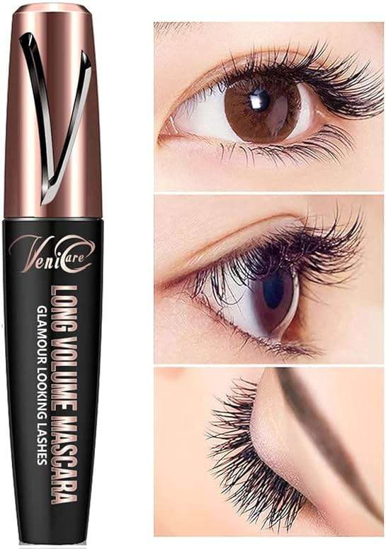 Venicare 4D Silk Fiber Lash Mascara Liquid Extension Makeup Eye Lash Kit Luxuriously Longer Thicker Voluminous Eyelashes Waterproof Smudge-proof Natural No Clumping Smudging Lasting All Day 2 Pack - Image 2