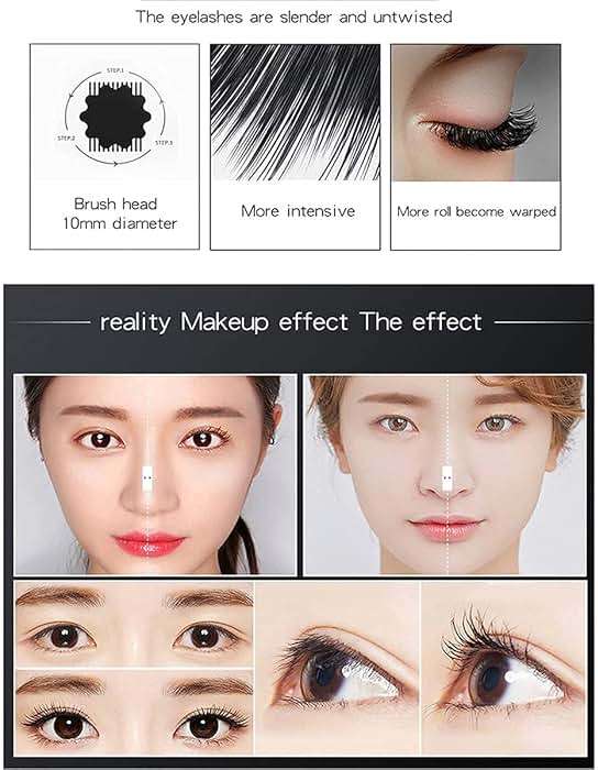 Venicare 4D Silk Fiber Lash Mascara Liquid Extension Makeup Eye Lash Kit Luxuriously Longer Thicker Voluminous Eyelashes Waterproof Smudge-proof Natural No Clumping Smudging Lasting All Day 2 Pack - Image 3