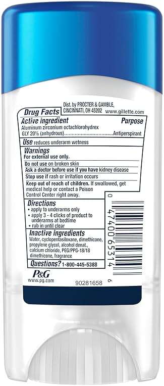 Gillette Clinical Antiperspirant and Deodorant for Men, 100HR Sweat & Odor Protection, Long Lasting Freshness, Anti-White Mark Technology, Clear Gel, Cool Wave Scent, 1.6 oz (Pack of 3) - Image 7