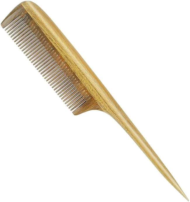 LWBTOSEE Anti-Static Natural Sandalwood Combs Portable Hair Salon Wood Comb Rat Tail Brush Hairdressing Styling Tool Hair Care Hair Comb - Image 1