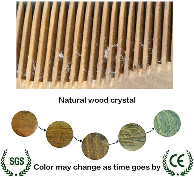 LWBTOSEE Anti-Static Natural Sandalwood Combs Portable Hair Salon Wood Comb Rat Tail Brush Hairdressing Styling Tool Hair Care Hair Comb - Image 3