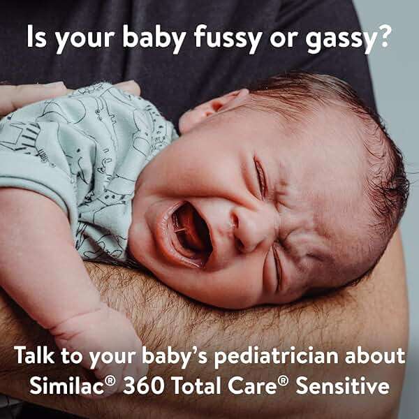 Similac 360 Total Care Sensitive Infant Formula for Fussiness & Gas Due to Lactose Sensitivity, Has 5 HMO Prebiotics, Liquid Baby Formula, Ready to Feed, 8-fl-oz Bottle, Pack of 24 - Image 4