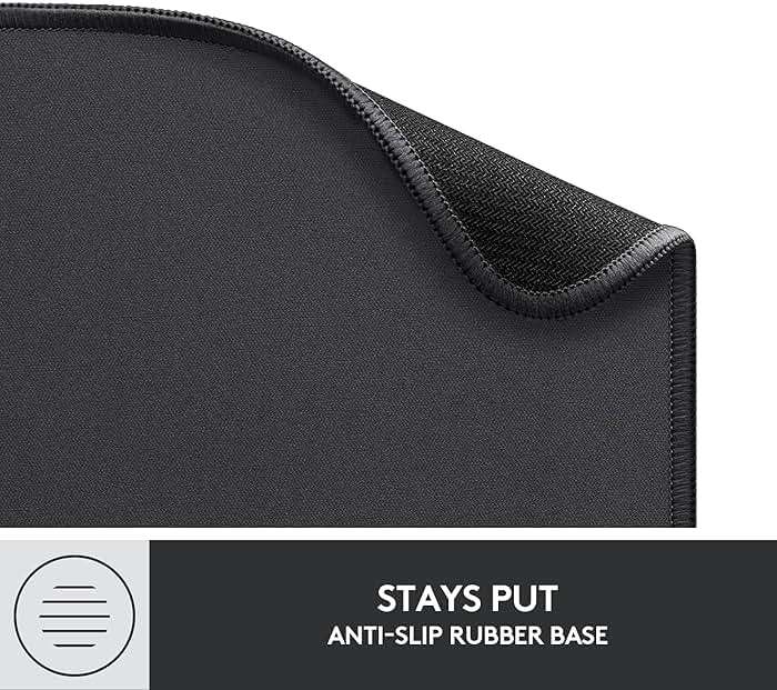 Logitech Mouse Pad - Studio Series, Computer Mouse Mat with Anti-Slip Rubber Base, Easy Gliding, Spill-Resistant Surface, Durable Materials, Portable, in a Fresh Modern Design, Graphite - Image 9