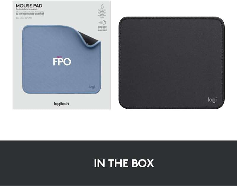 Logitech Mouse Pad - Studio Series, Computer Mouse Mat with Anti-Slip Rubber Base, Easy Gliding, Spill-Resistant Surface, Durable Materials, Portable, in a Fresh Modern Design, Graphite - Image 10