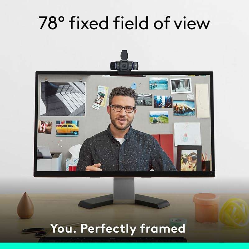 Logitech C920e HD 1080p Mic-Enabled Webcam, Certified for Zoom, Microsoft Teams Compatible, TAA Compliant - Image 3