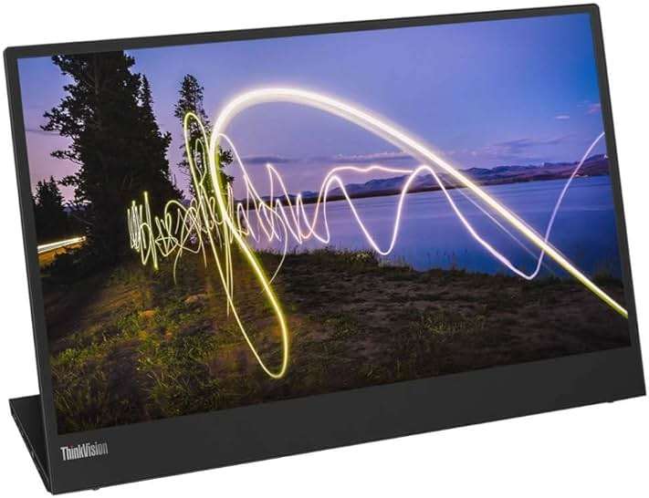 Lenovo ThinkVision M15 15" FHD Mobile Monitor, Black - Image 1