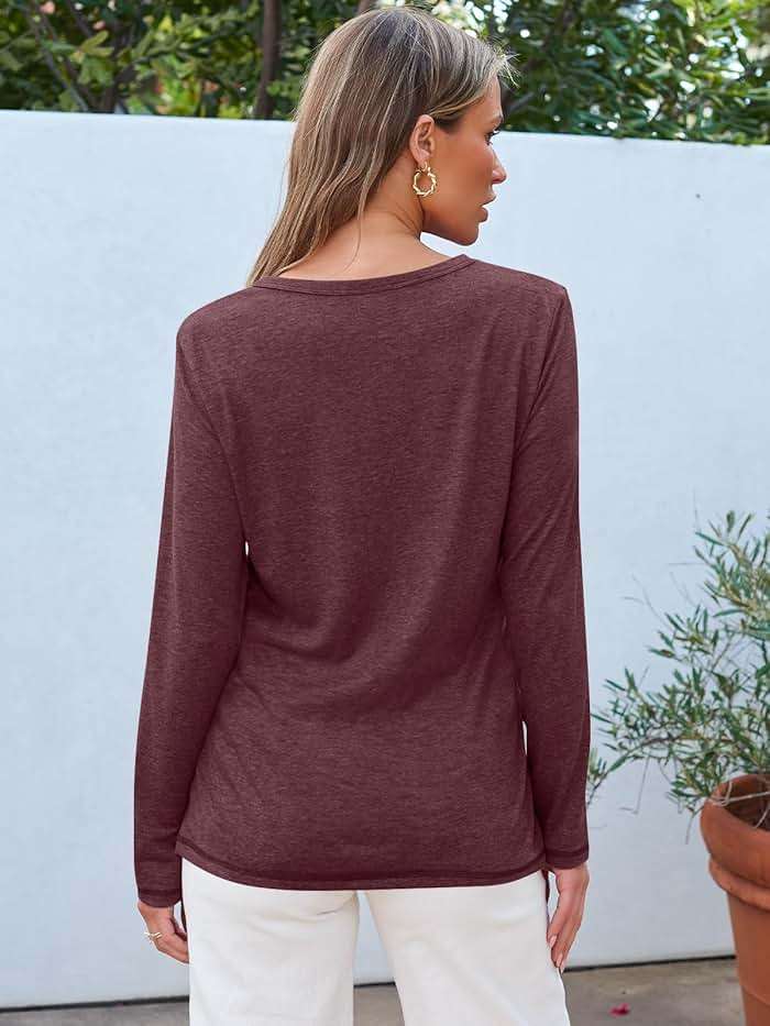 AUTOMET Women‘s Basic Long Sleeve Crewneck, Plus Size Winter & Spring Top, Casual Fall Tee for Teacher & Everyday Outfits - Image 4