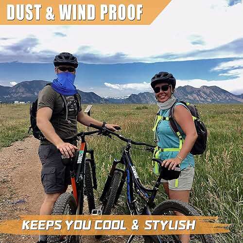 Neck Gaiter Bandana Face Mask: Sun Cooling Scarf Gator Cover Head for Men Women - Image 2