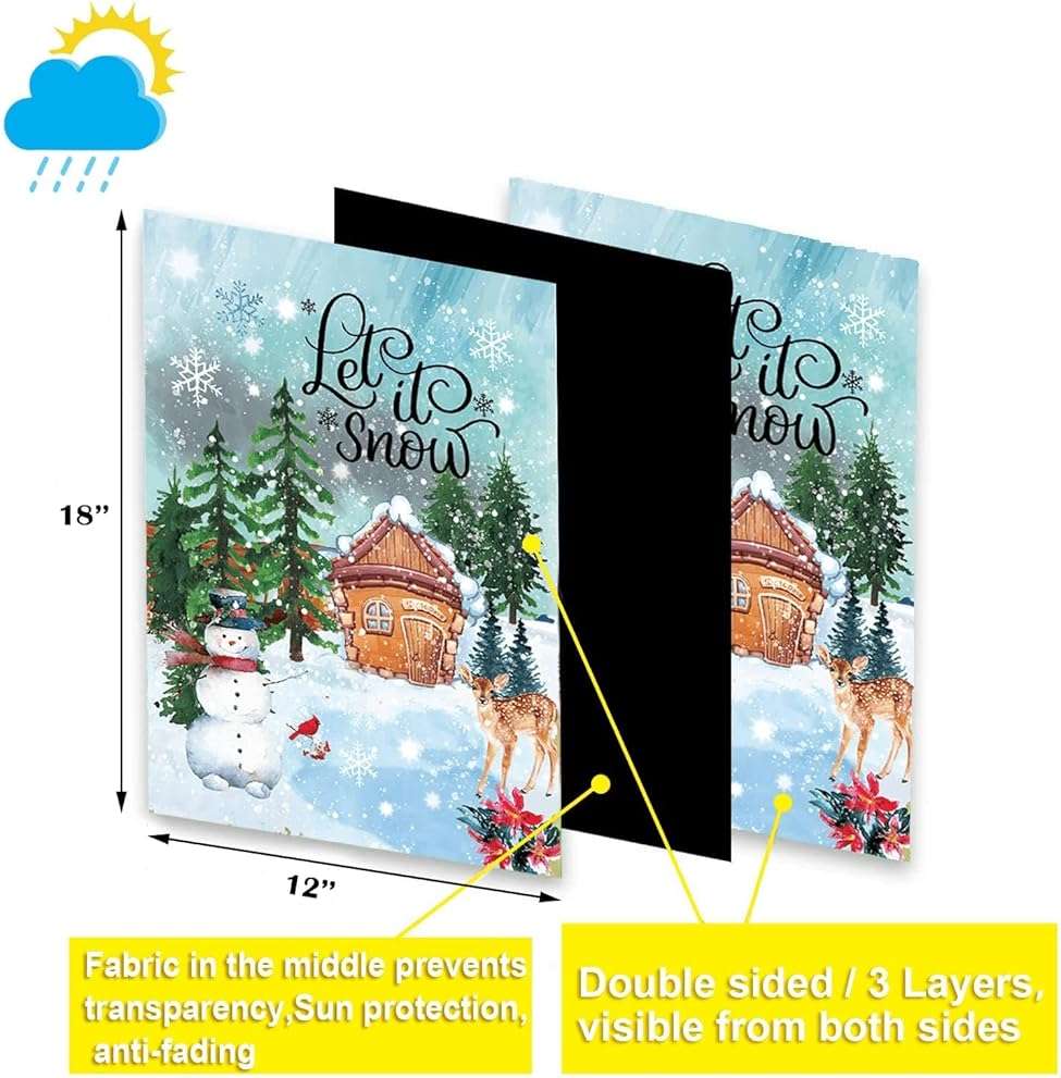 CDLong Seasonal Garden Flag Set of 12 Double Sided 12 x 18 Inch Yard Flag, Small garden flags for outside, Christmas Spring Seasonal Flag for Outdoor Holiday Decorations - Image 2