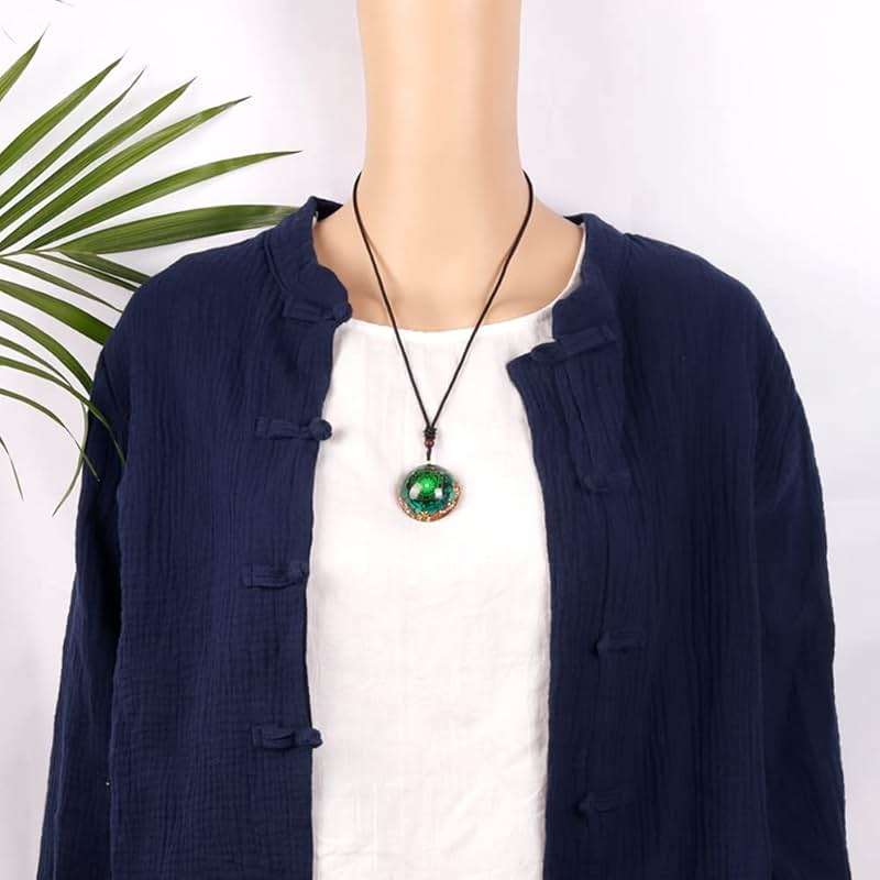 Day Day Up Orgonite Pendant Malachite Green Crystal Orgone Pendant Necklace Reiki Spiritual Healing Energy Jewelry For Women (1) - Image 7