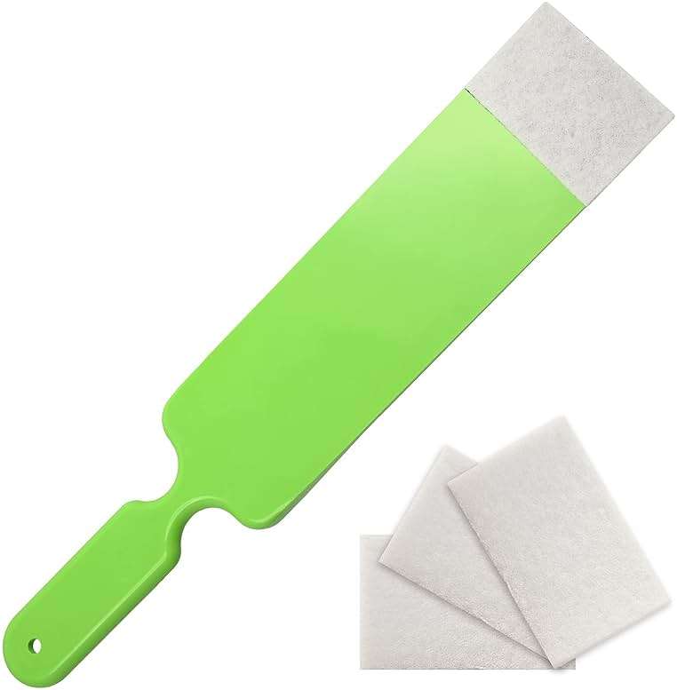 NEWISHTOOL Long Reach Auto Bulldozer Squeegee, Mini Paddle Scrubber for Window Tint Film Installing and Vehicle Windshield/Rear Window Glass Cleaning, 1 PC Bulldozer Tint Tool and 3 PCS Scrub Pads - Image 3