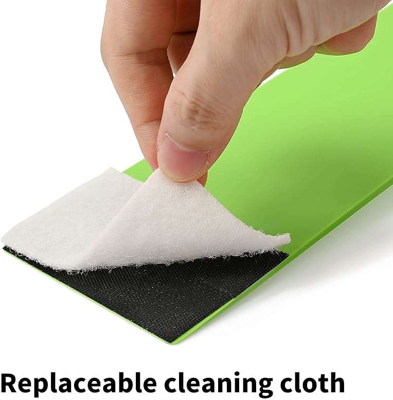 NEWISHTOOL Long Reach Auto Bulldozer Squeegee, Mini Paddle Scrubber for Window Tint Film Installing and Vehicle Windshield/Rear Window Glass Cleaning, 1 PC Bulldozer Tint Tool and 3 PCS Scrub Pads - Image 6
