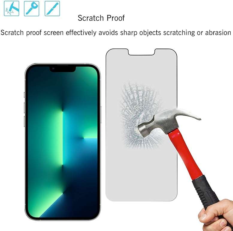 Ailun 2Pack Privacy Screen Protector for iPhone 13 Pro Max [6.7 inch] + 2 Pack Camera Lens Protector, Anti Spy Private Tempered Glass Film, [9H Hardness] - HD - Image 6