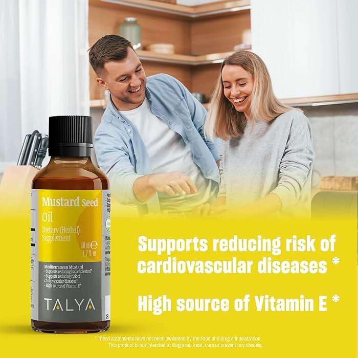 TALYA Herbal Pure Mustard Oil (Brassica nigra oleum) 100% Natural Pure Cold Pressed Oil 50ml (1.7 oz) glass bottle - Image 3