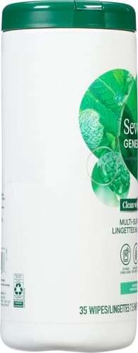 Seventh Generation Multi-Surface Cleaning Wipes, Garden Mint Scent, Cuts Grease & Grime, 35 Wipes - Image 10