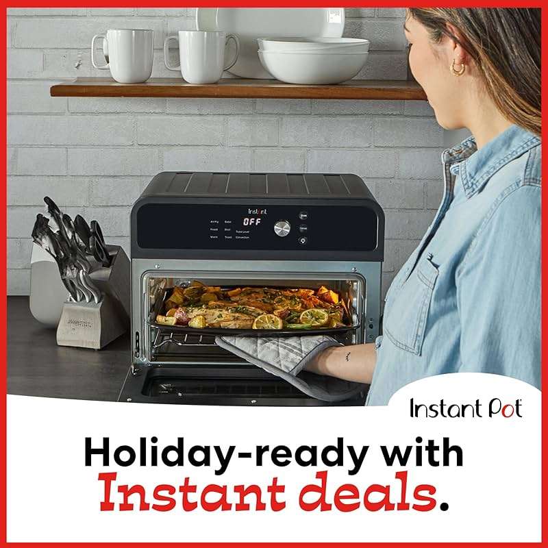 Instant Pot Omni 19QT/18L Toaster Oven Air Fryer, 7-in-1 Functions, Fits 12" Pizza, Crisps, Broils, Bakes, Roasts, Toasts, Warms, Convection, 100+ In-App Recipes, from the Makers of Instant Pot, Black - Image 2