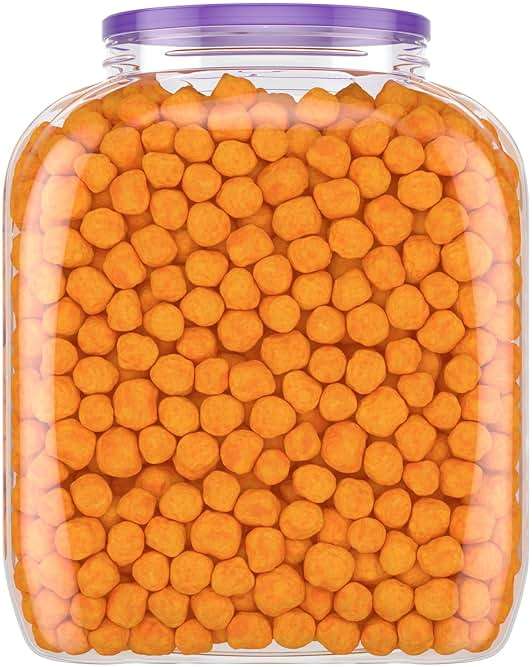 Utz Cheese Balls Barrel, Tasty Snack Baked with Real Cheddar Cheese, Delightfully Poppable Party Snack, Gluten, Cholesterol and Trans-Fat Free, Kosher Certified, 36.5 Oz - Image 4