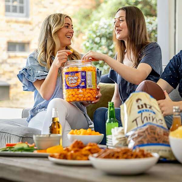Utz Cheese Balls Barrel, Tasty Snack Baked with Real Cheddar Cheese, Delightfully Poppable Party Snack, Gluten, Cholesterol and Trans-Fat Free, Kosher Certified, 36.5 Oz - Image 6