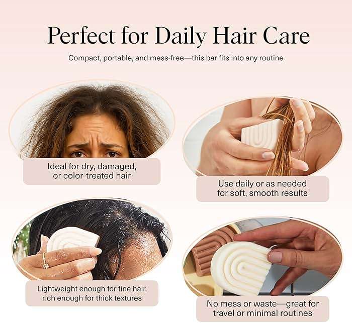 Kitsch Rice Water Conditioner Bar for Hair Growth – Rice Protein Hair Conditioner to Repair Damage, Prevent Split Ends & Boosts Shine – Paraben, Silicone & Sulfate-Free Hair Care - Made in USA, 2.7 oz - Image 6