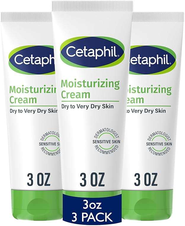 Cetaphil Face & Body Moisturizer, Hydrating Moisturizing Cream for Dry to Very Dry, Sensitive Skin, NEW 3 oz Pack of 3, Fragrance Free, Non-Comedogenic, Non-Greasy - Image 1