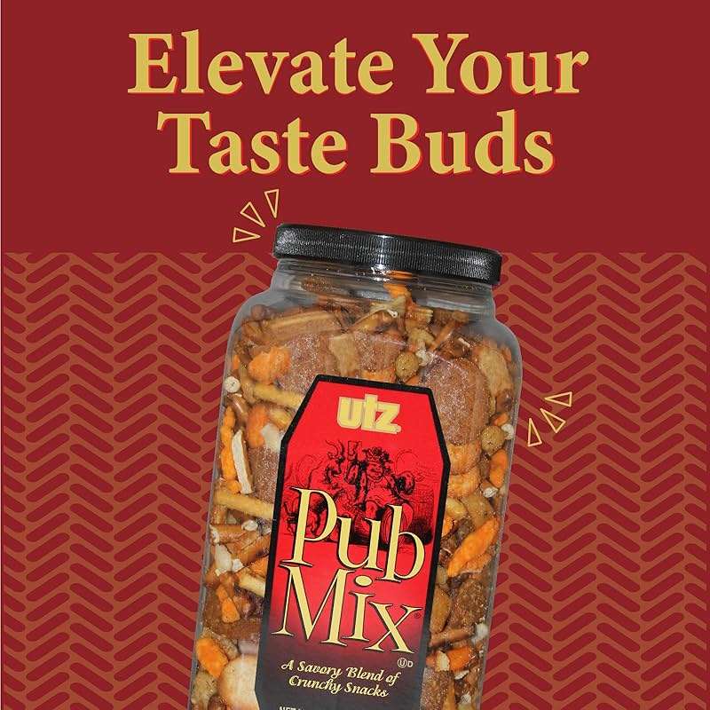Utz Pub Mix, 42 Oz. Barrel, Savory Snack Mix with a Blend of Crunchy Flavors for a Tasty Party Snack, Resealable Container, Trans-Fat Free and Kosher Certified - Image 4