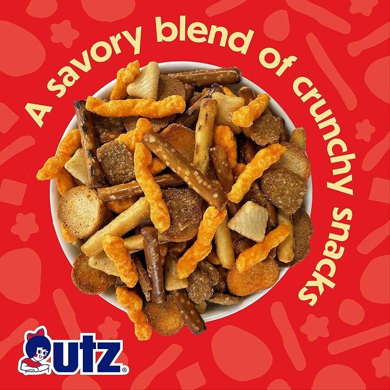 Utz Pub Mix, 42 Oz. Barrel, Savory Snack Mix with a Blend of Crunchy Flavors for a Tasty Party Snack, Resealable Container, Trans-Fat Free and Kosher Certified - Image 5