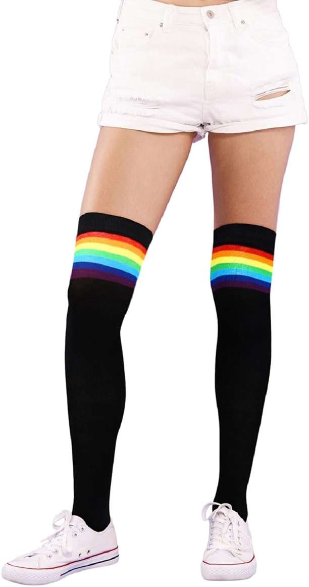 Benefeet Sox Womens Thigh High Socks Girls Novelty Cotton Over the Knee High Socks Funny Crazy Long Stockings Leg Warmers - Image 3