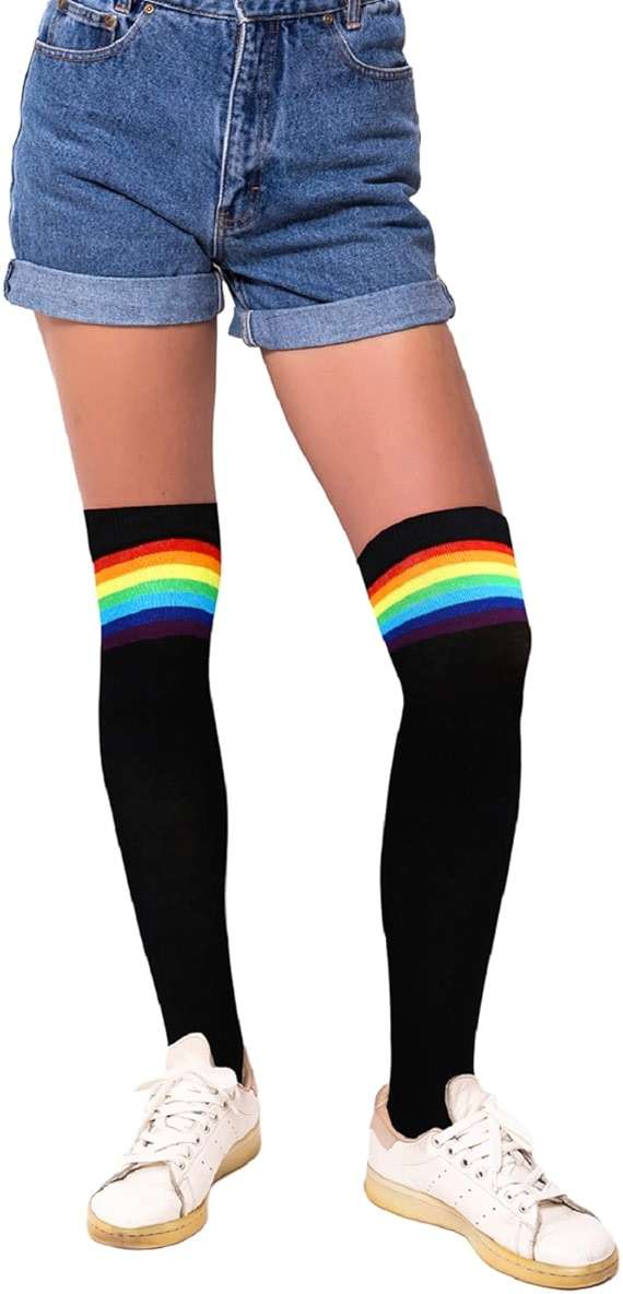 Benefeet Sox Womens Thigh High Socks Girls Novelty Cotton Over the Knee High Socks Funny Crazy Long Stockings Leg Warmers - Image 8